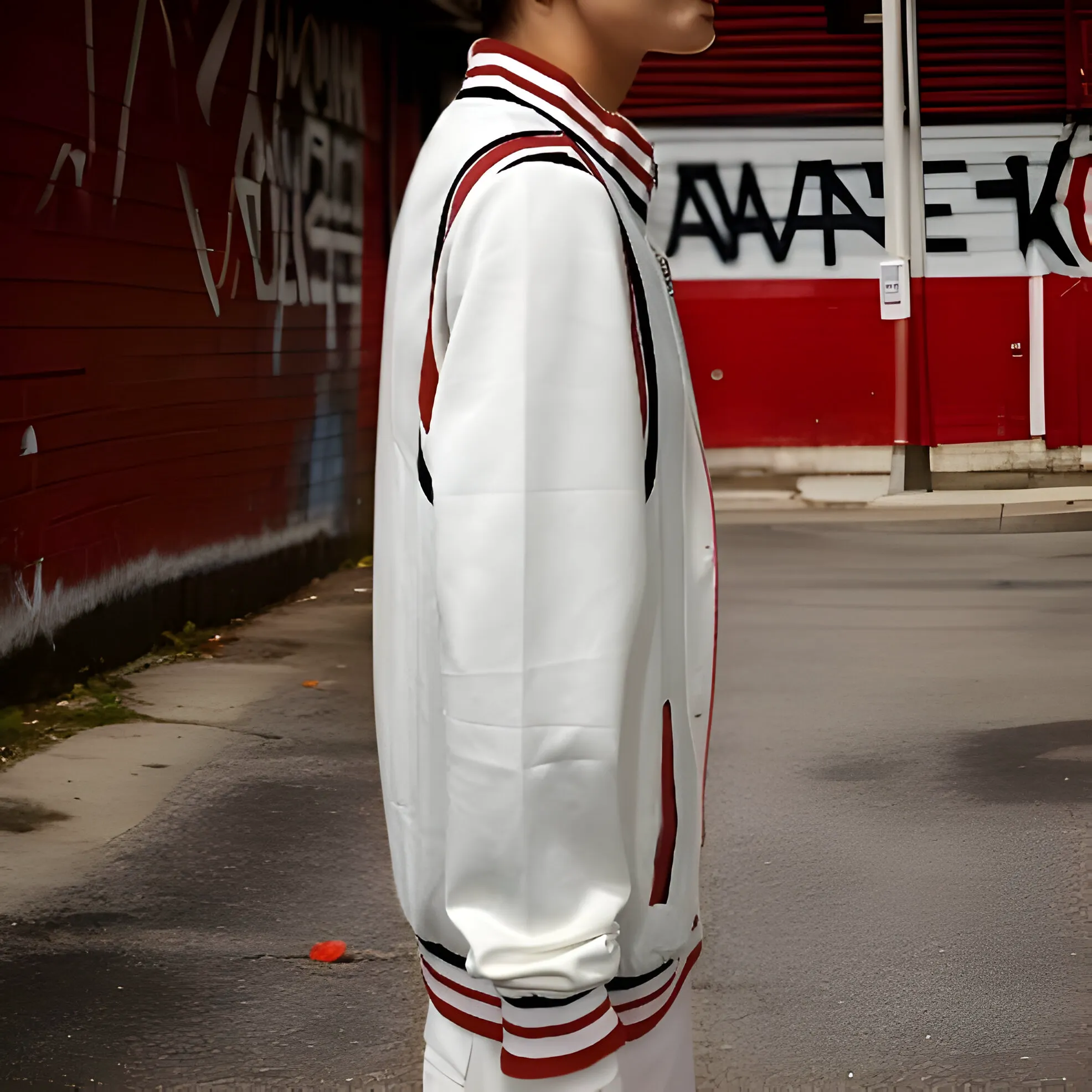 ^UCXX^ (WHITE-MULTI) ZIP UP TRACKSUITS JACKET (ACTIVEWEAR)