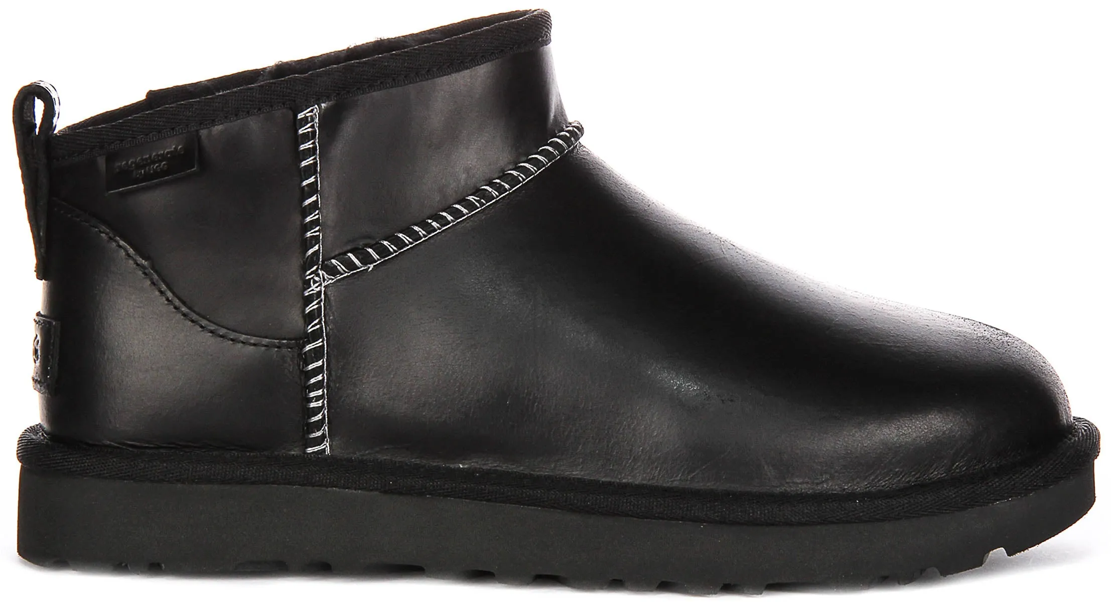 Ugg Australia Ultra Mini Leather In Black For Women