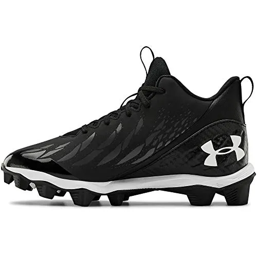 Under Armour Boy's Spotlight Franchise RM Jr Football Shoe, Black (001)/White, 6