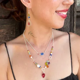 Unique Asymmetrical Colorful Kaleidoscope Necklace