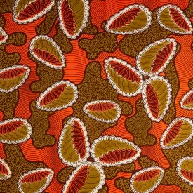 Uniwax - Prints from the Ivory Coast Wax Print Orange Yardage