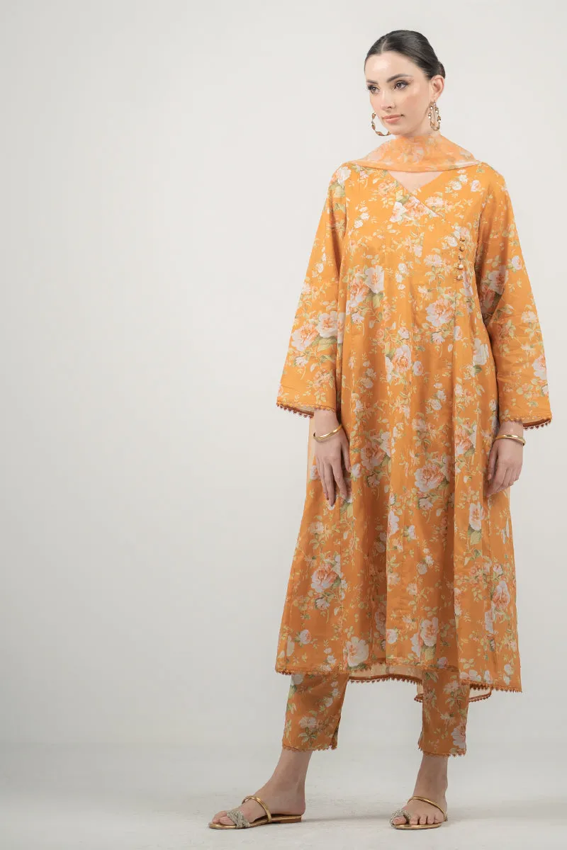 Unstitched Spring Vol 01 '24 - Apricot 3 Piece