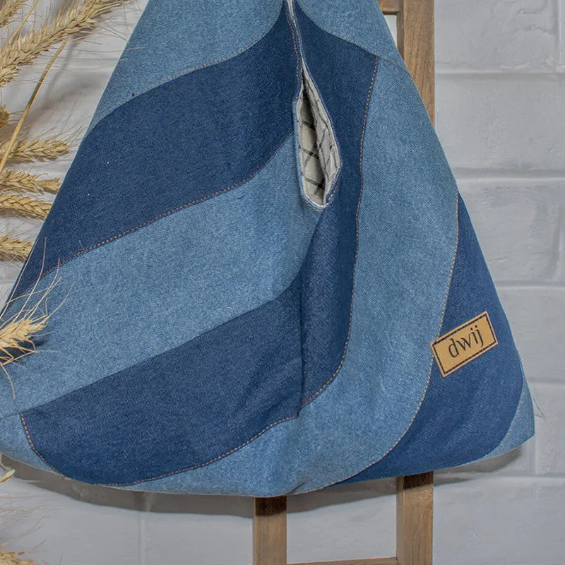 Upcycled Denim Tote Bag | Blue