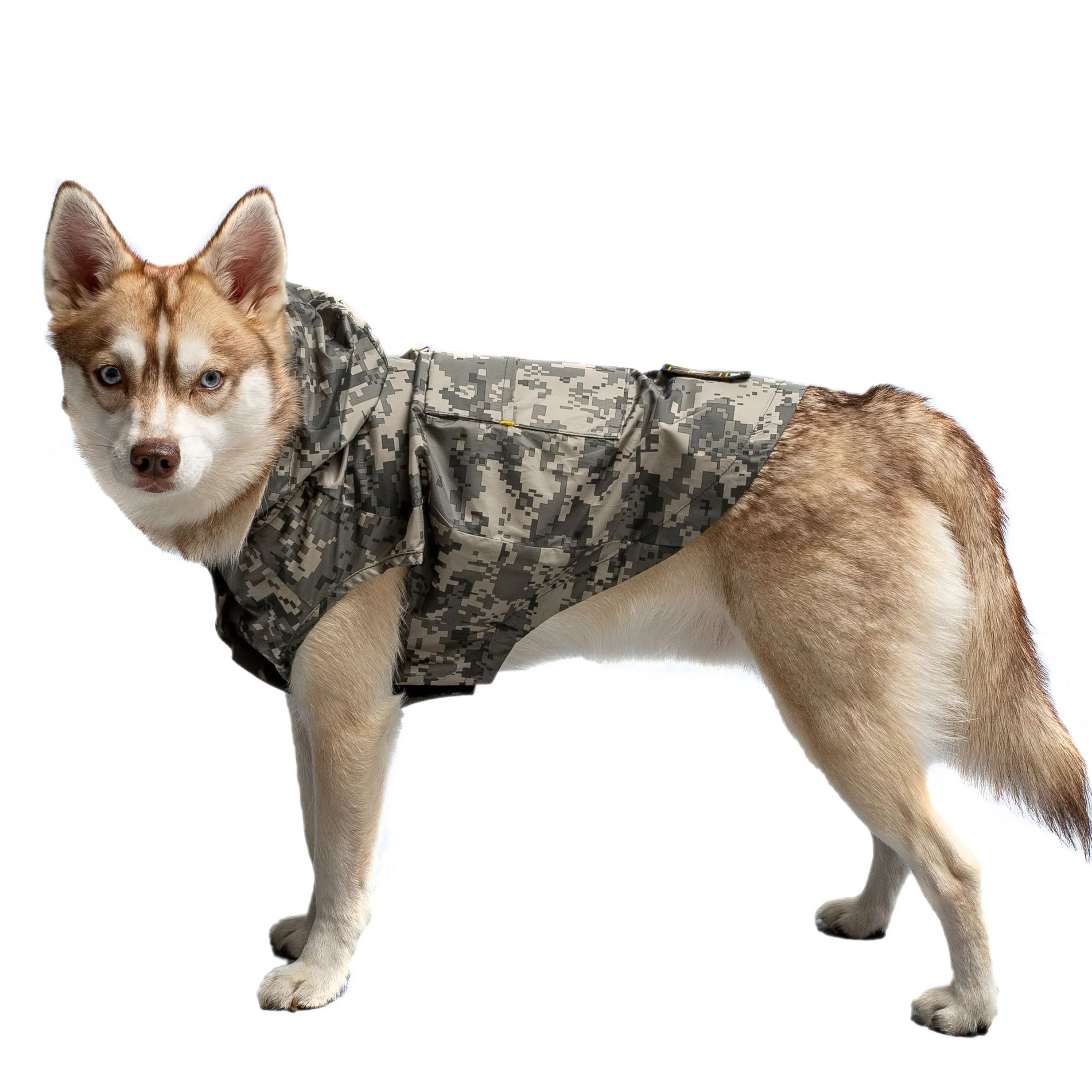 US Army Packable Dog Raincoat - Camo