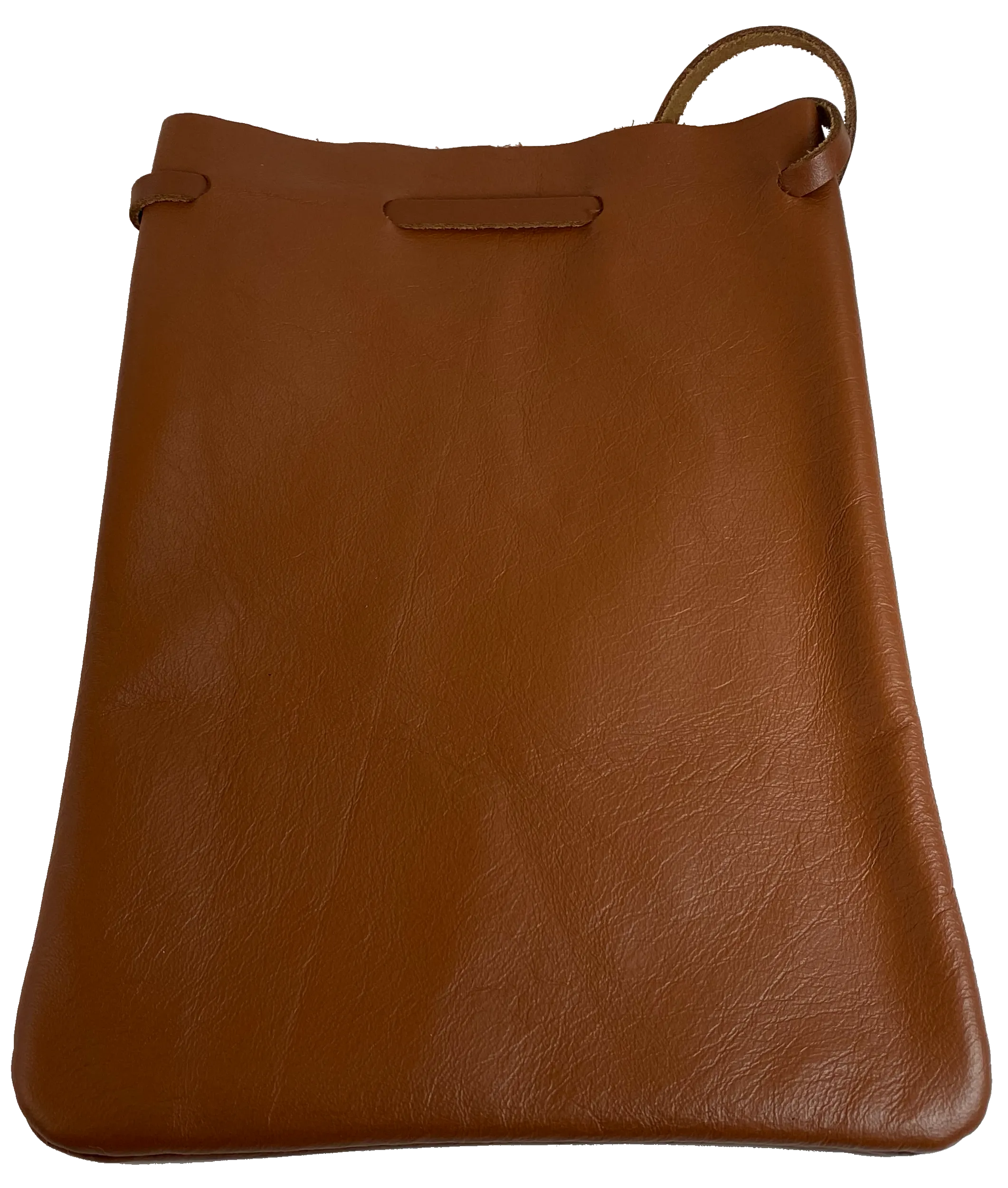 USA Made Leather Drawstring Pouch