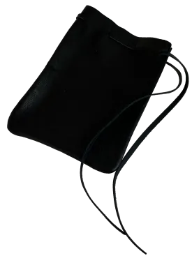 USA Made Leather Drawstring Pouch