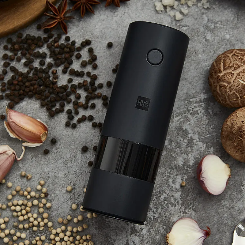 USB Rechargeable Electric Grinder Black Pepper Powder Sea Salt Seasoning Household