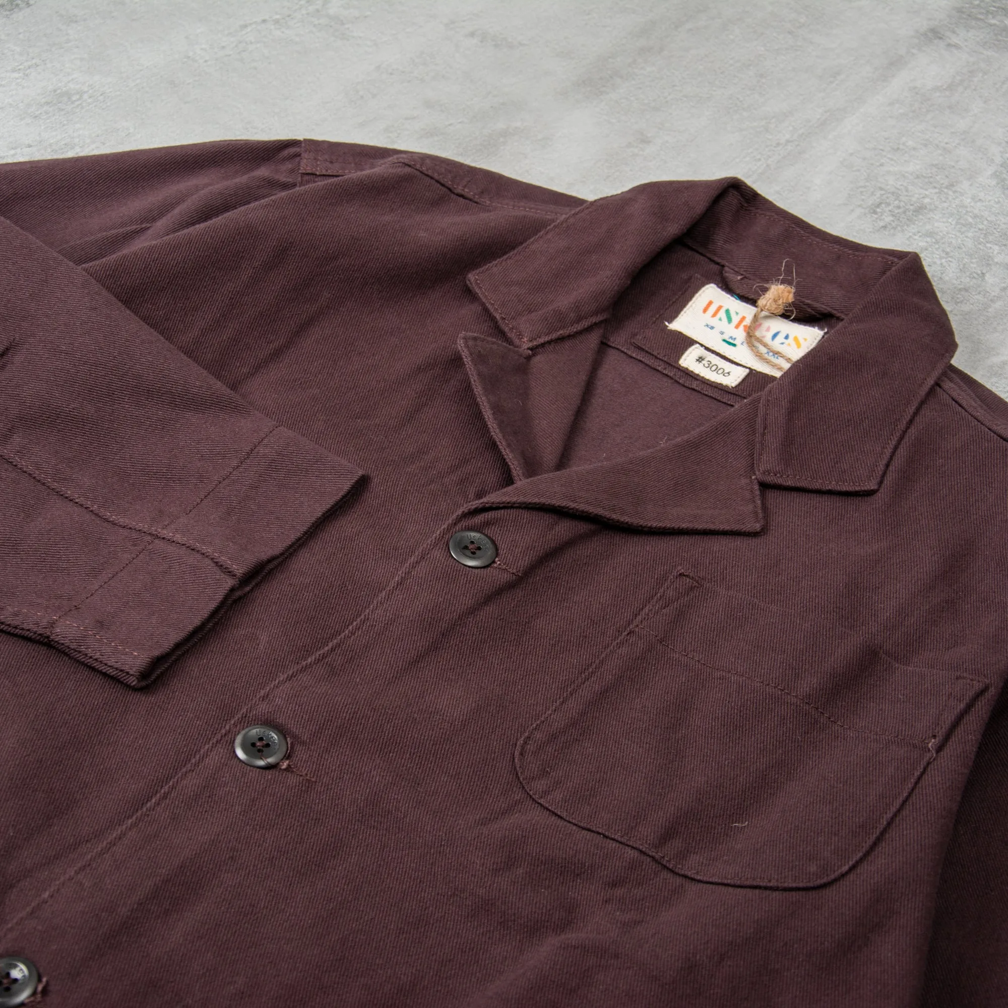 Uskees 3006 Drill Blazer - Dark Plum