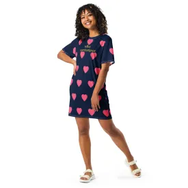 Valentine Day T-Shirt Dress (Glamourange Gift For Valentines Day T Shirt Dress - Design 001)