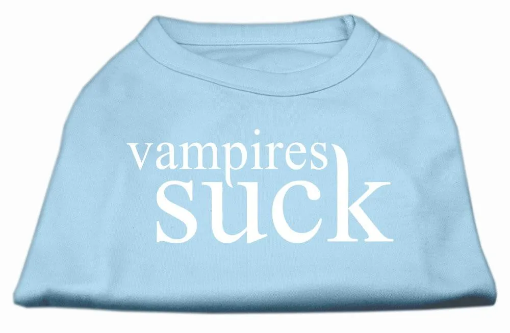 Vampires Suck Screen Print Shirt Baby Blue XL (16)