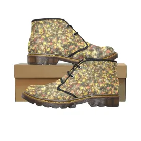 Van Gogh's Leaves of Fall Women's Canvas Chukka Boots