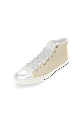 Vanila Custard Men’s Classic High Top Canvas Shoes (Model 017)