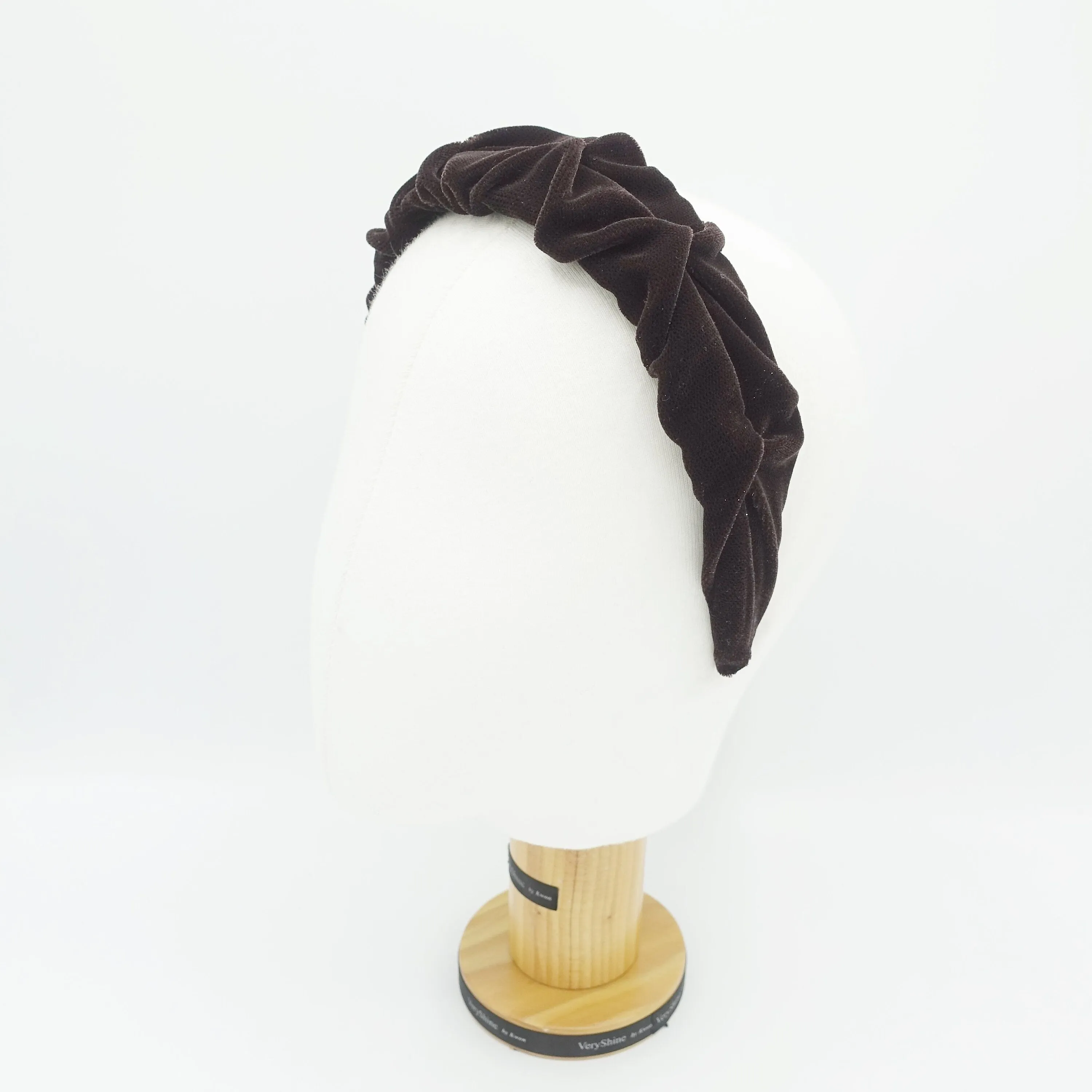 velvet headband, twist pleated headband, stylish Fall Winter fashion hairband for women