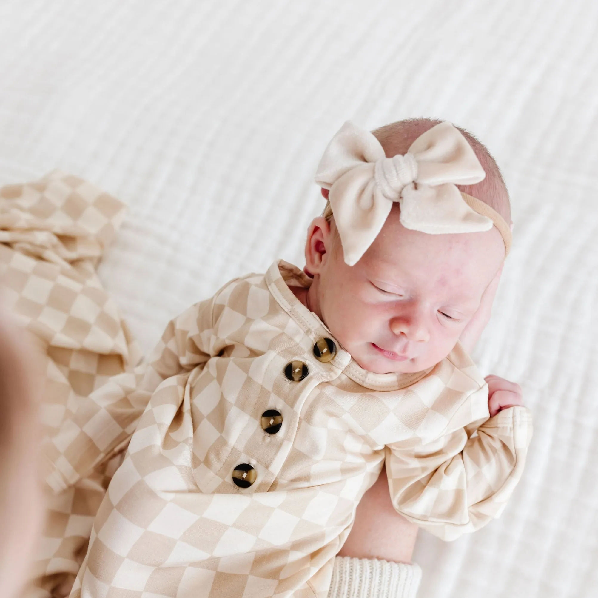 Velvet - Latte Bow Headband