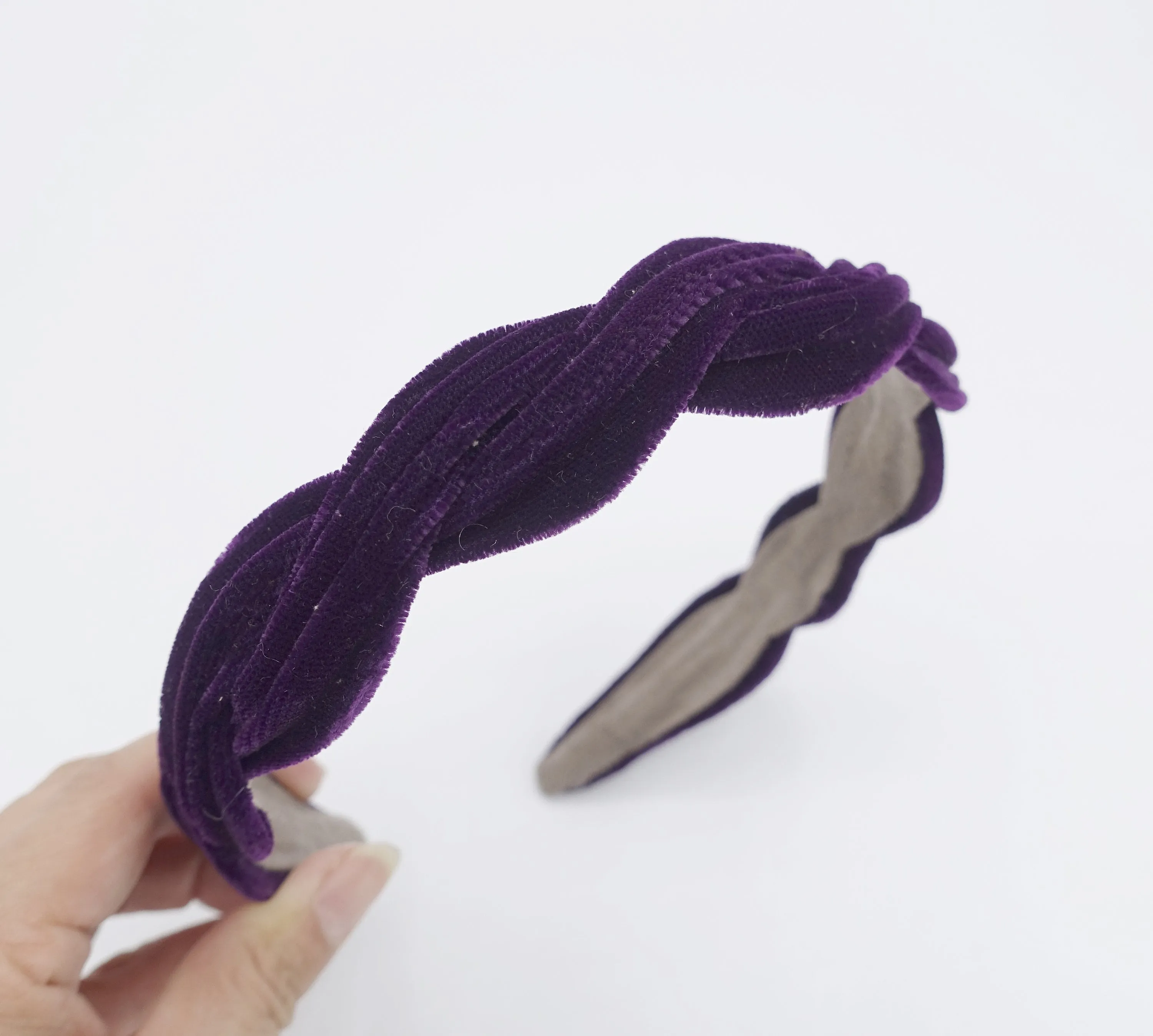 velvet narrow wave headband  for women