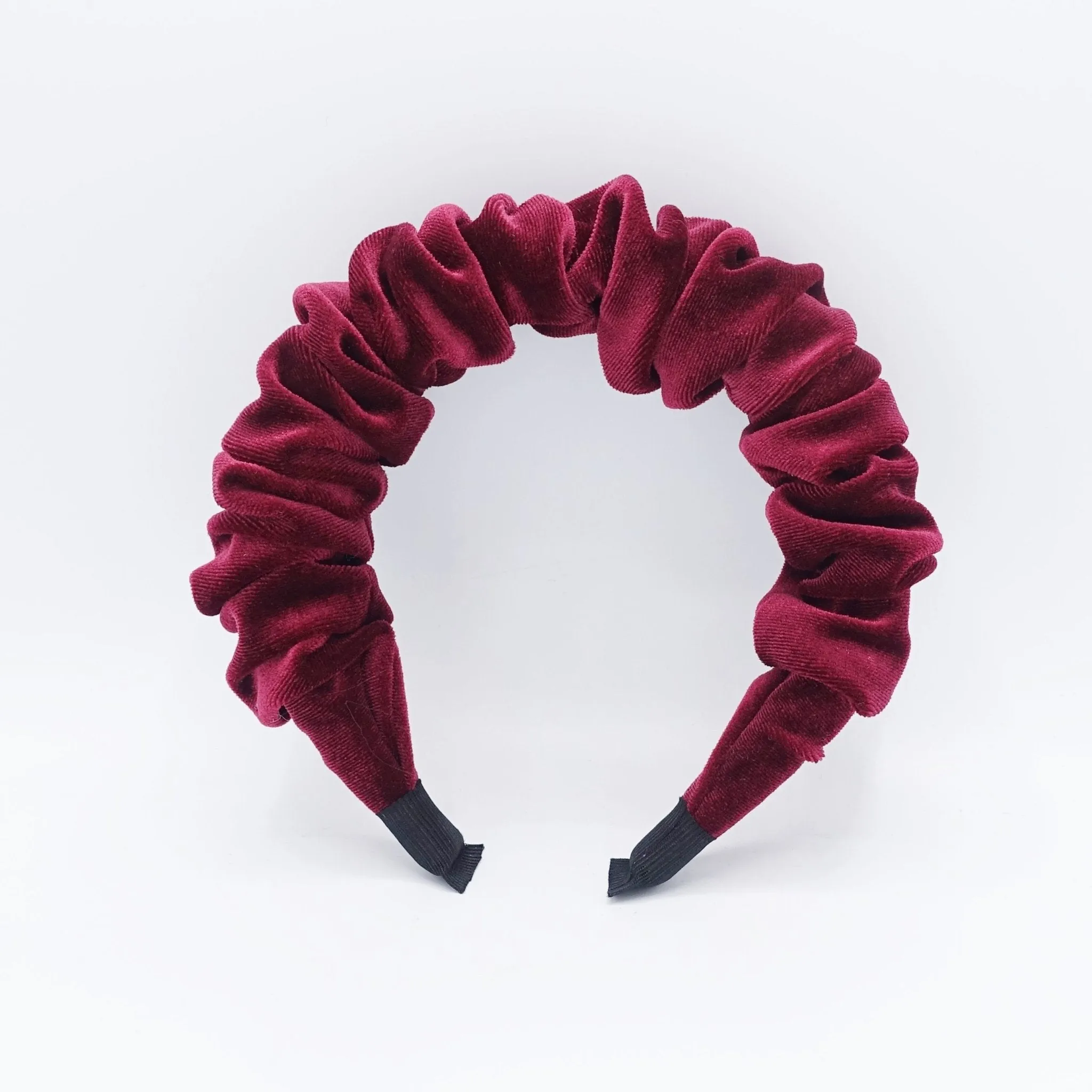 velvet padded and pleated headband stylish hairband hair accessory for women