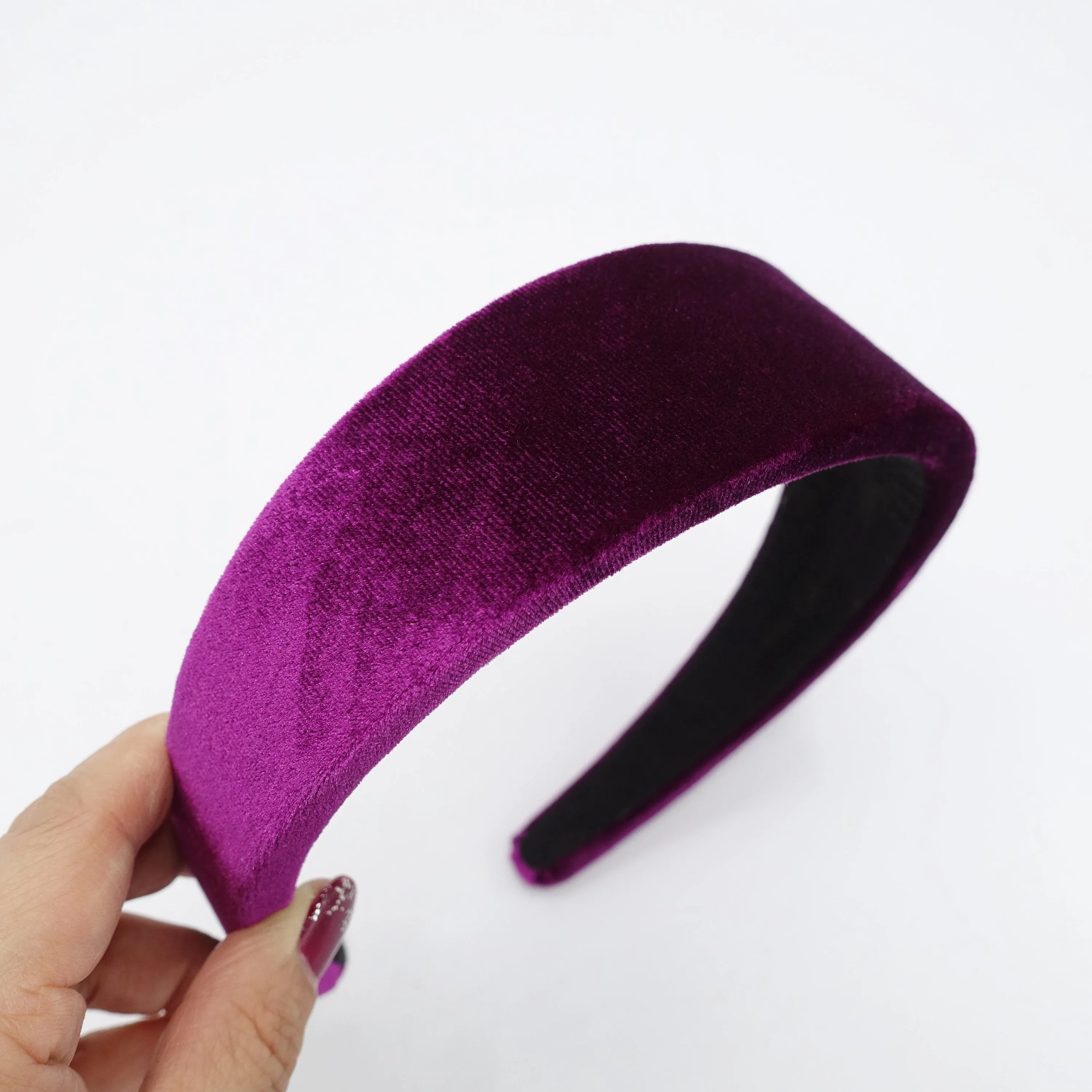 velvet padded headband simple basic fashion hairband for women