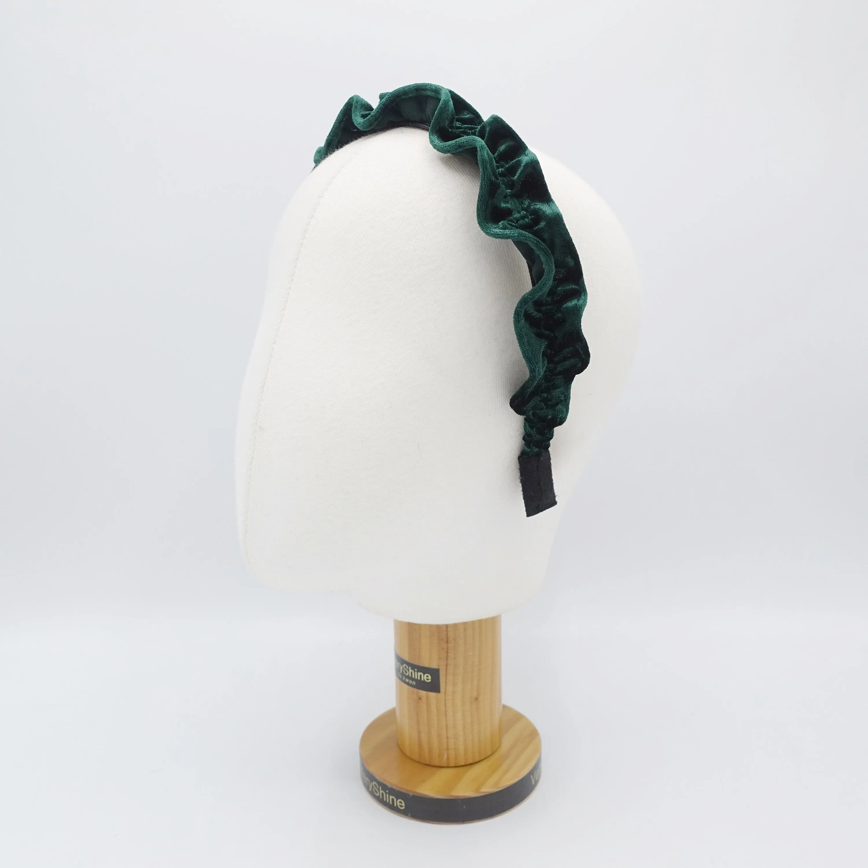 velvet pleats headband narrow ruffle wave hairband