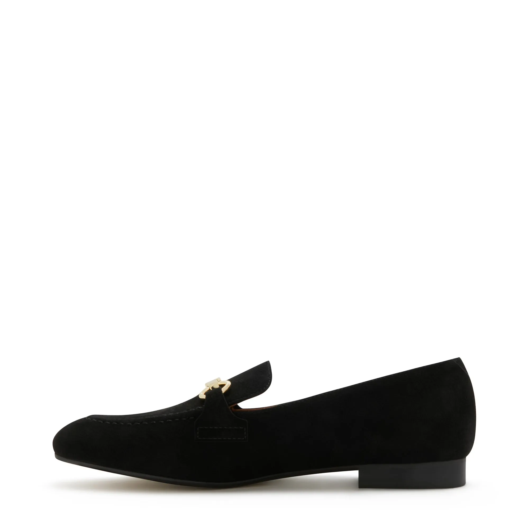 Vendôme Fleur black suede loafers