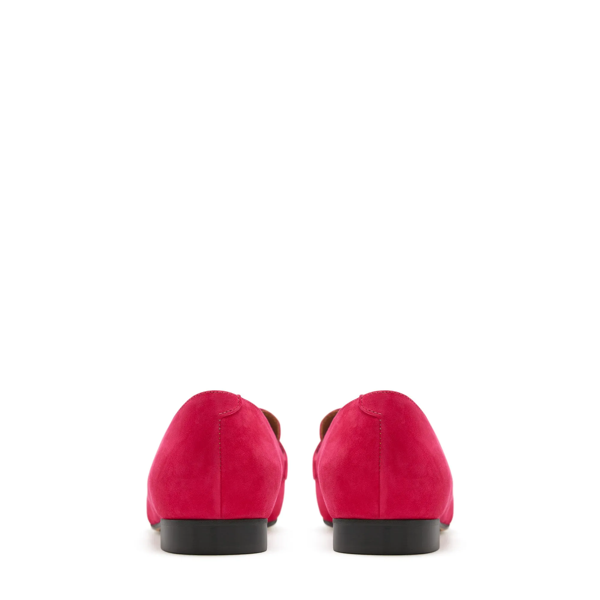 Vendôme Fleur fuchsia suede loafers