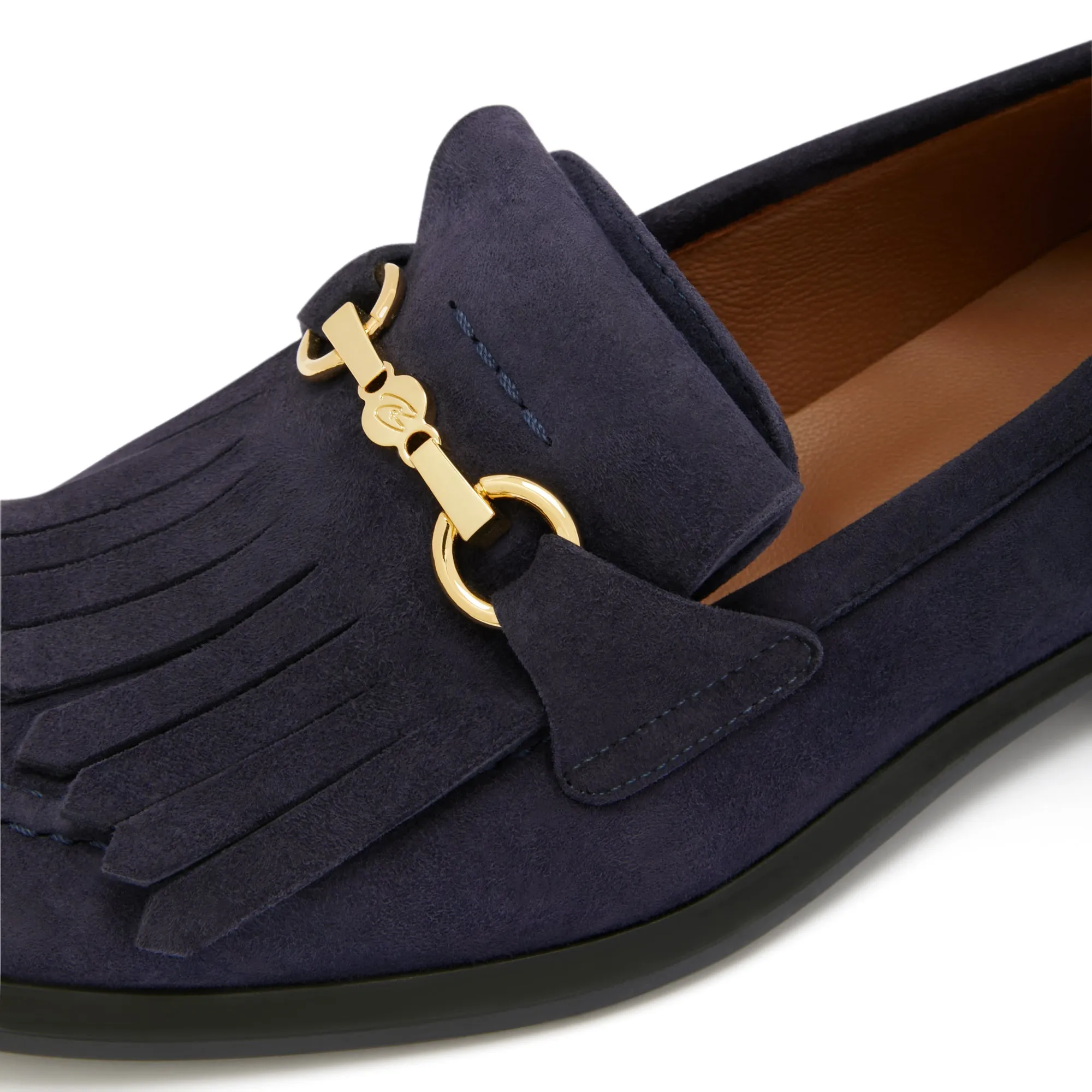 Vendôme Lave blue suede loafers