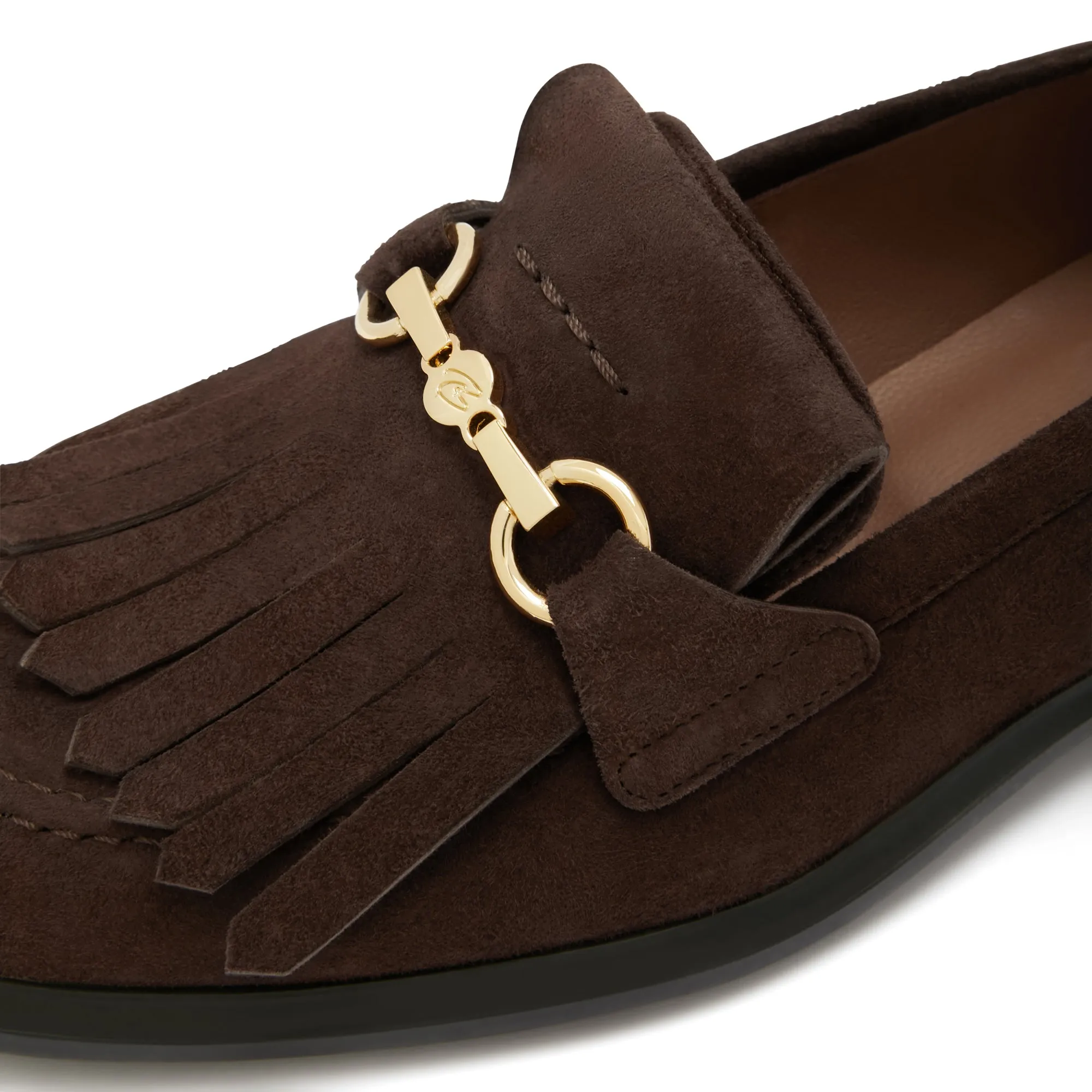 Vendôme Lave brown suede loafers