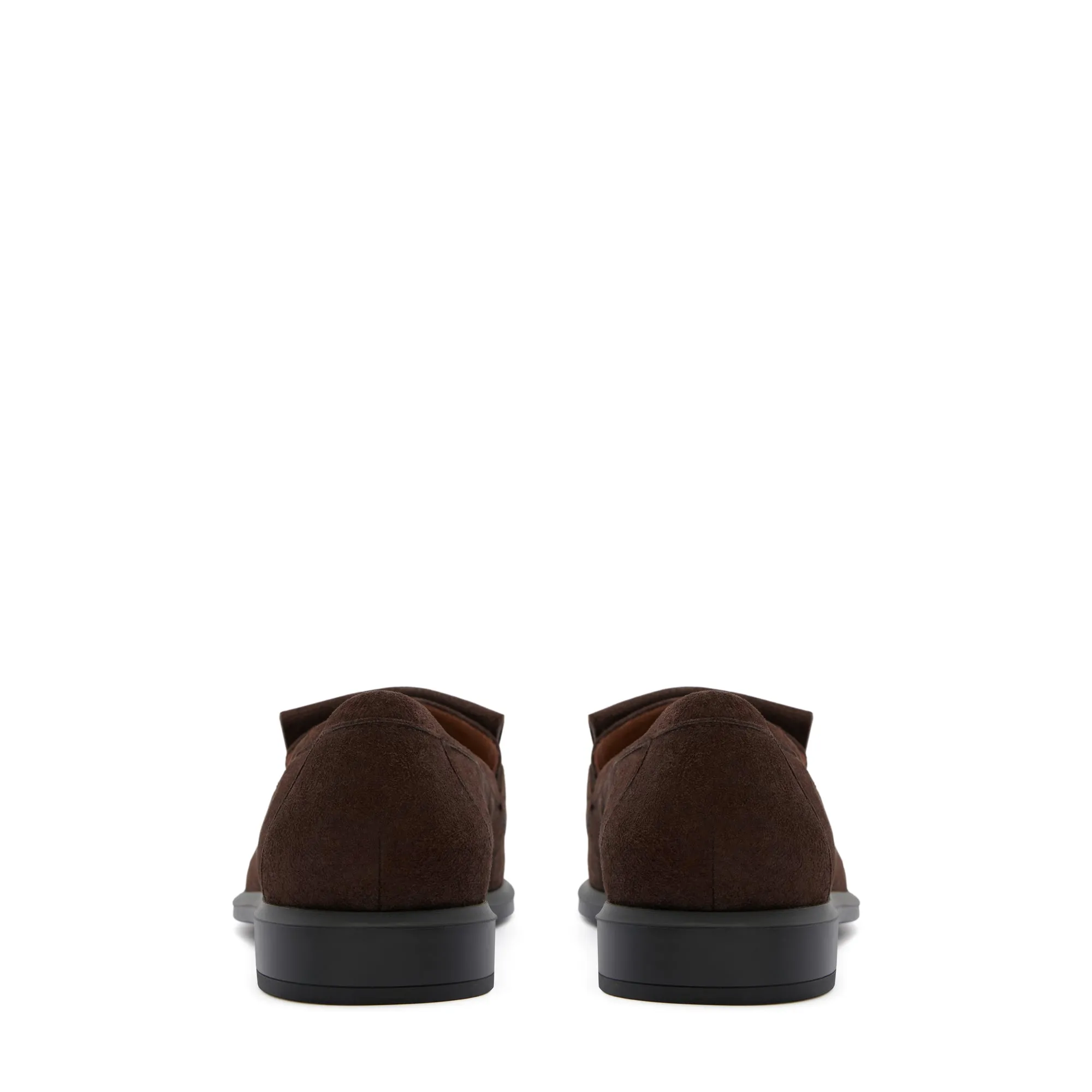 Vendôme Lave brown suede loafers