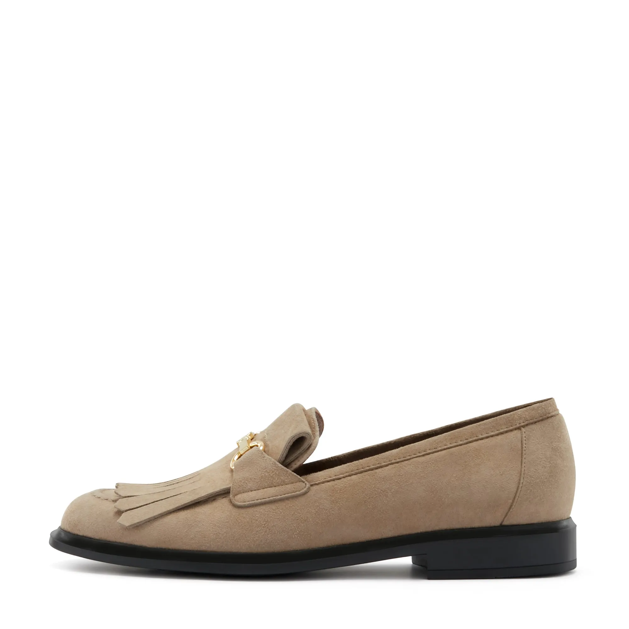 Vendôme Lave taupe suede loafers