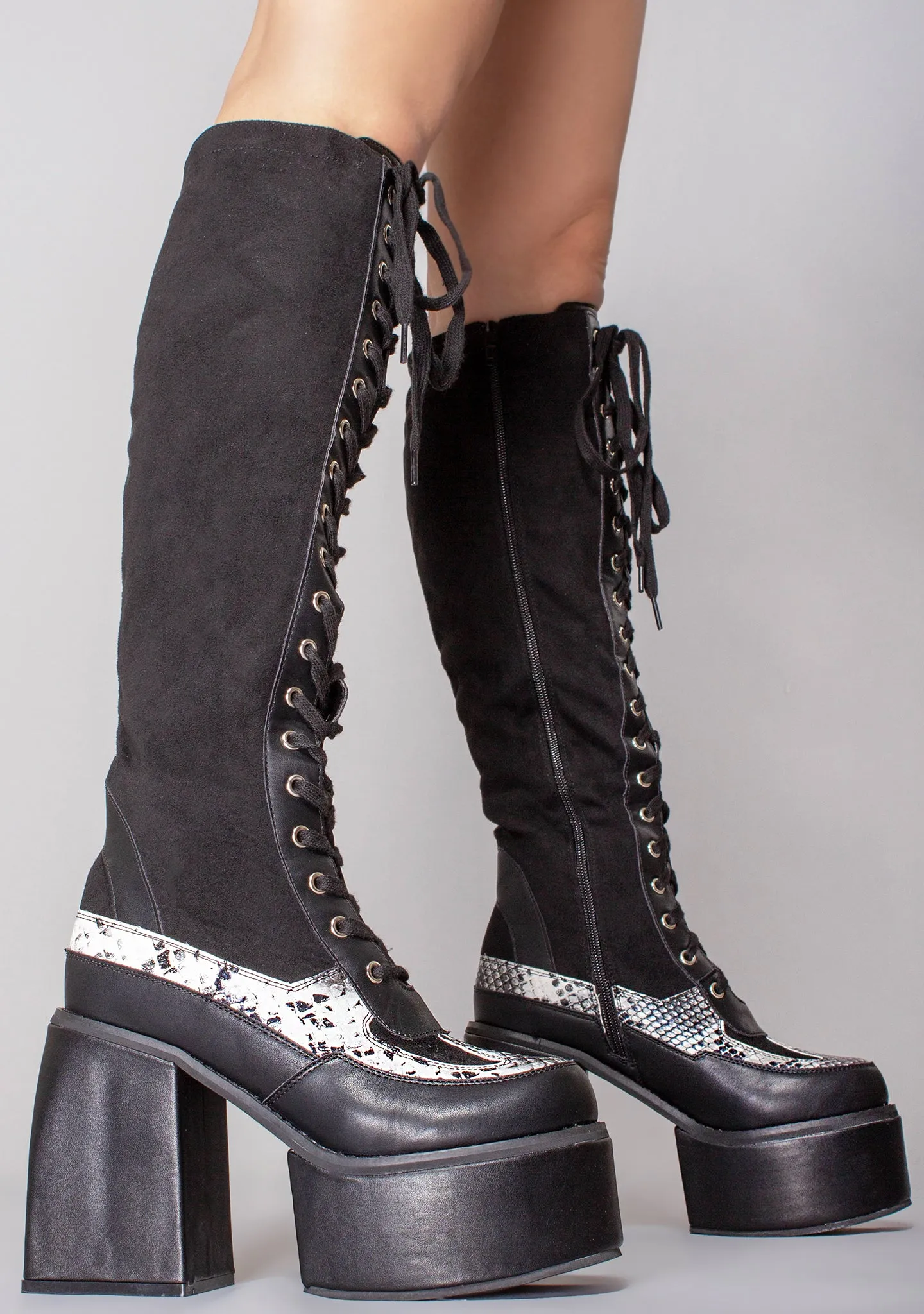 Venomous Lace Up Boots