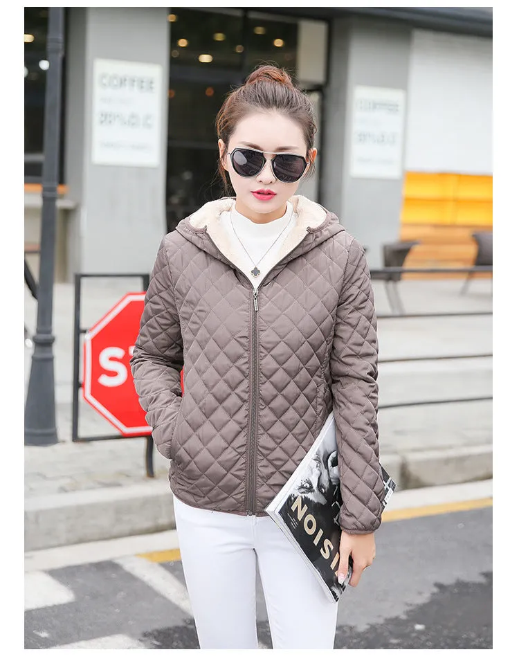 VenusFox Parkas hooded basic jackets Winter Coats