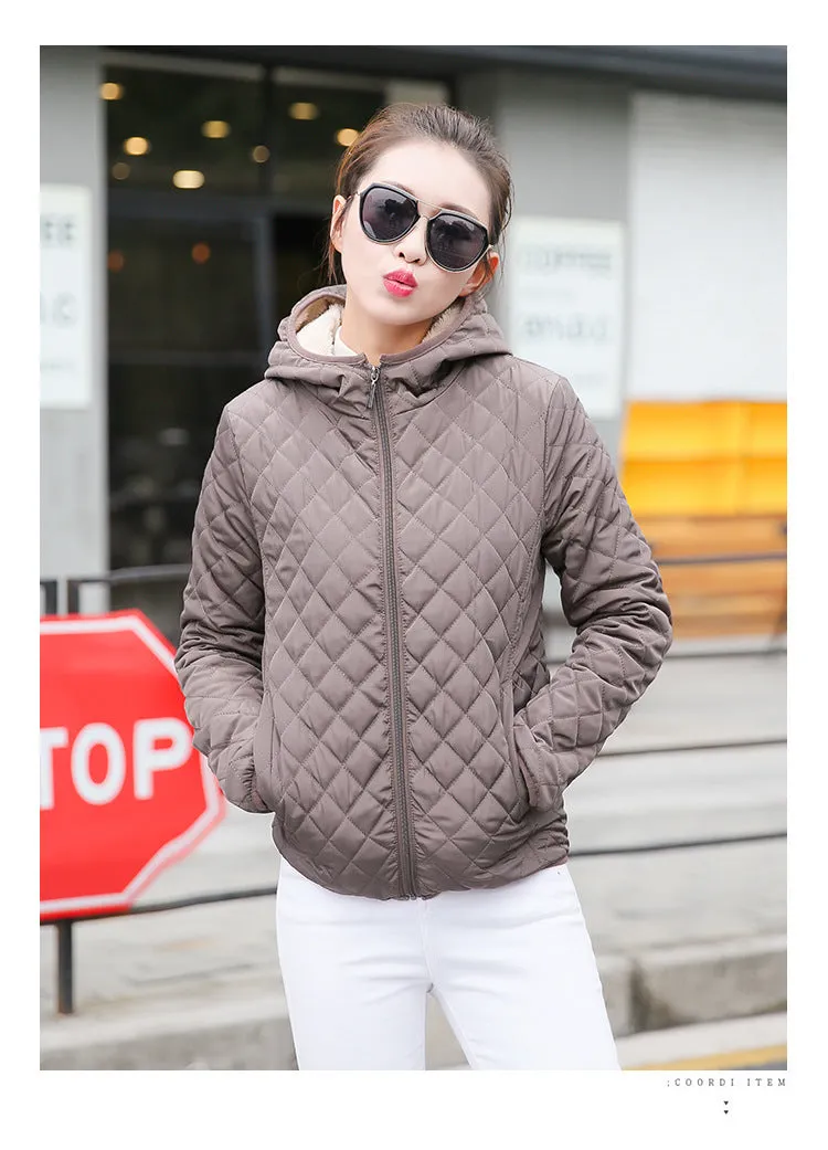 VenusFox Parkas hooded basic jackets Winter Coats