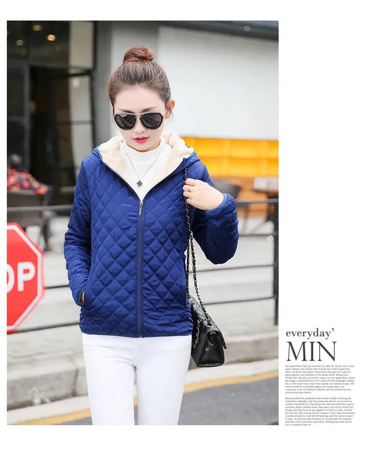 VenusFox Parkas hooded basic jackets Winter Coats