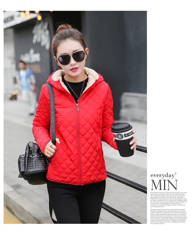 VenusFox Parkas hooded basic jackets Winter Coats