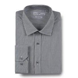 VERNO Black Slim Fit Cotton Easy Care Dress Shirt SS213