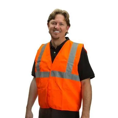 Vest, PIP Class 2 Economy Orange, Solid Fabric