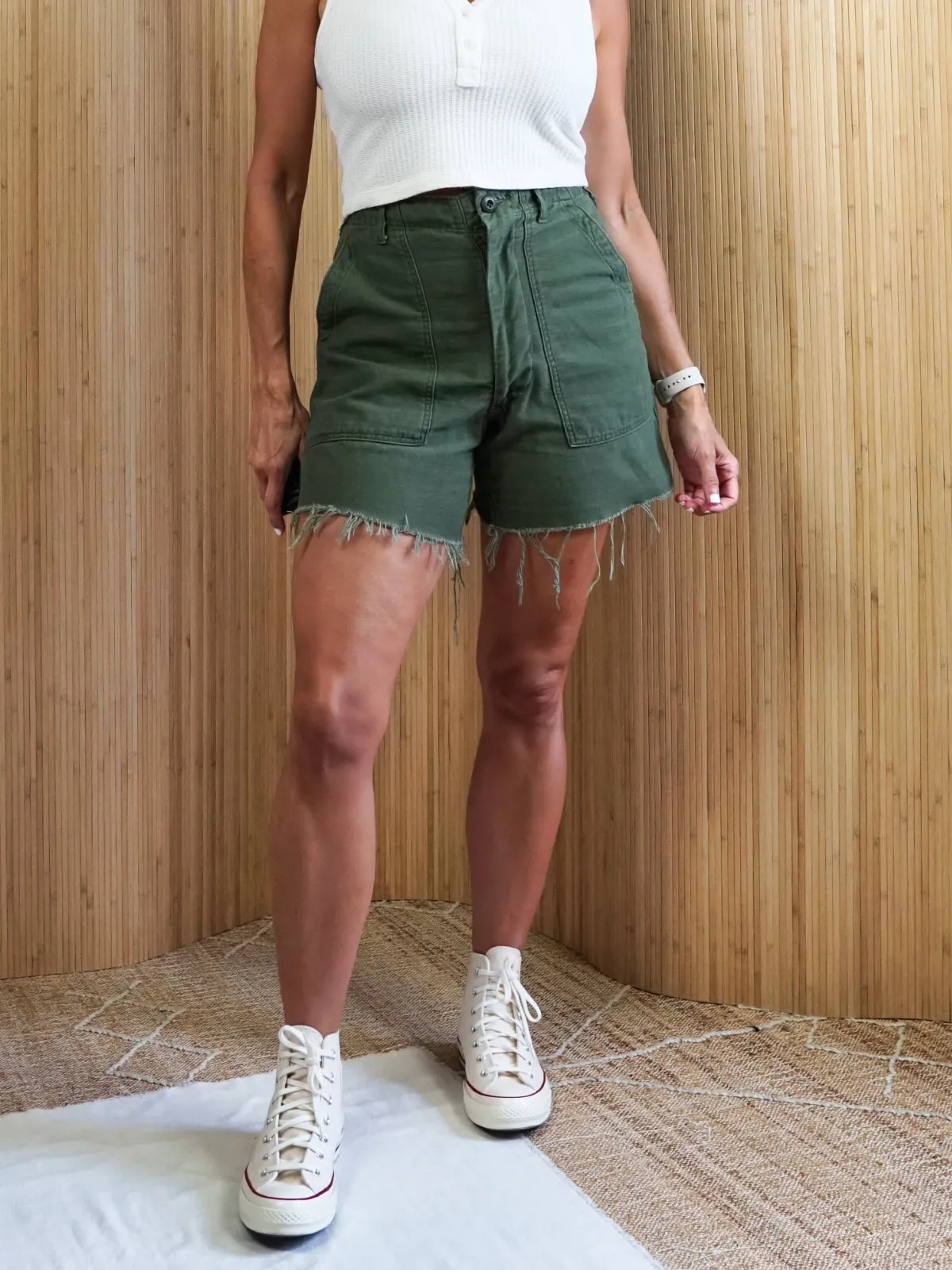 Vintage 60’s Military Cut Off Shorts - 28” Waist