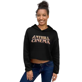 Vintage Horror Logo - Anthill Cinema Crop Hoodie for women