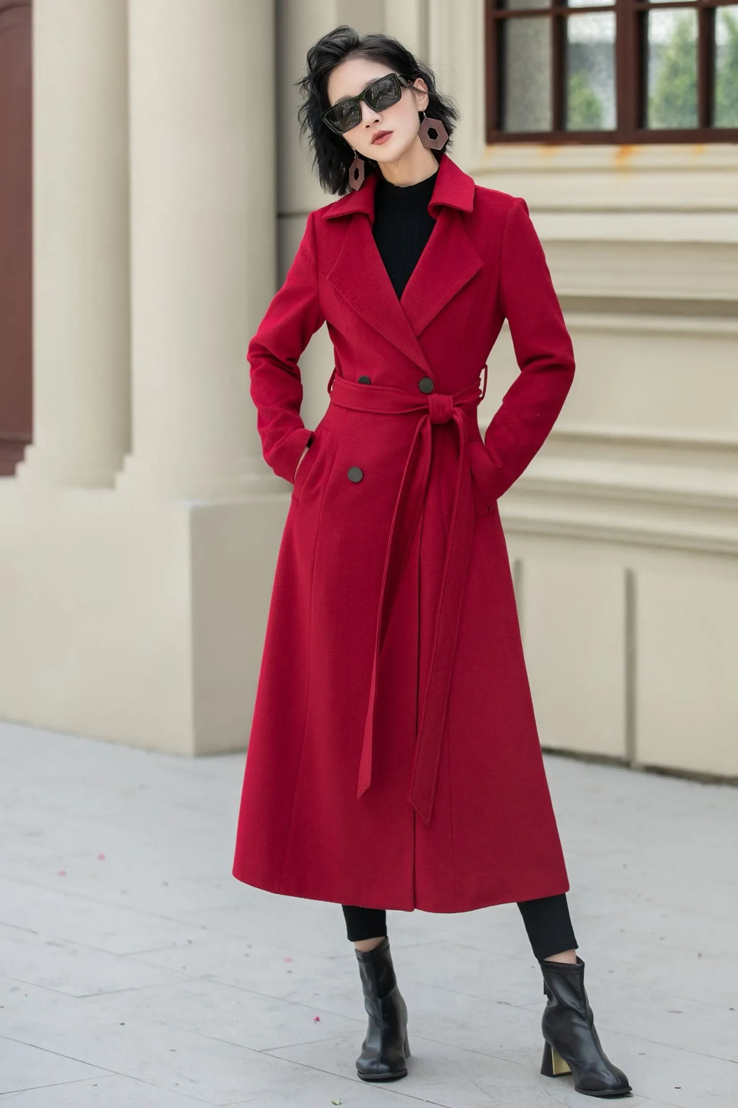 Vintage Inspired Winter Maxi Wool Coat 5348