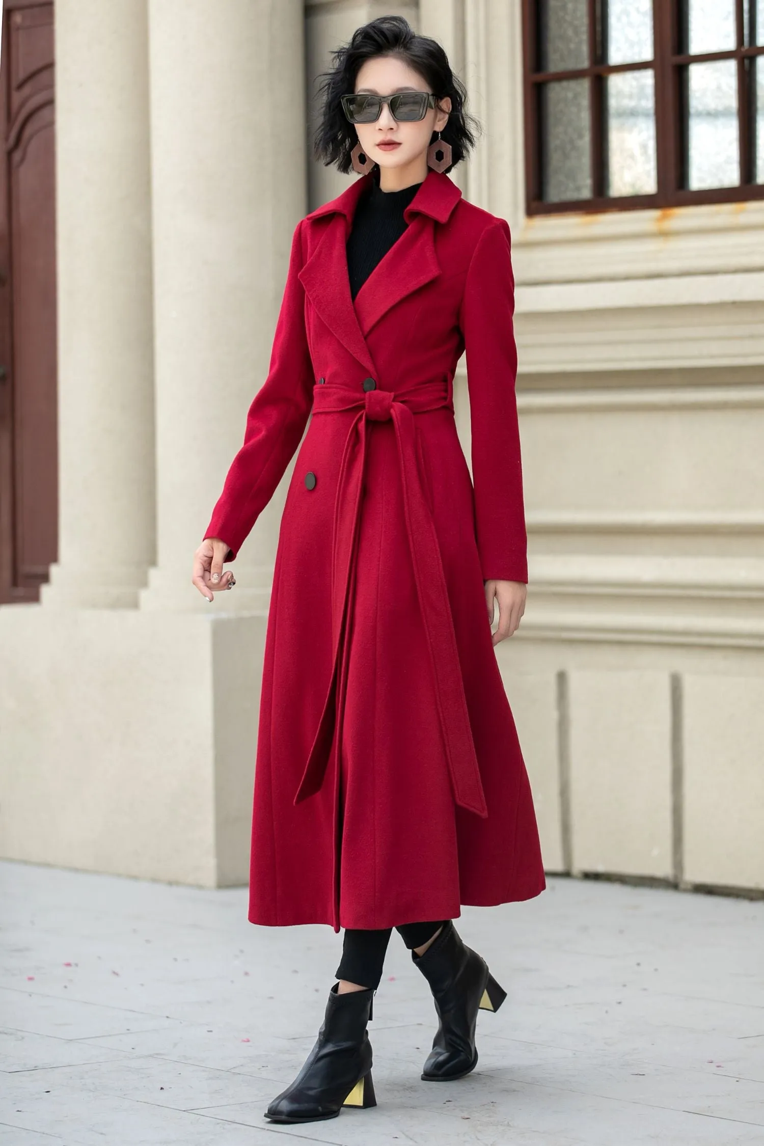 Vintage Inspired Winter Maxi Wool Coat 5348