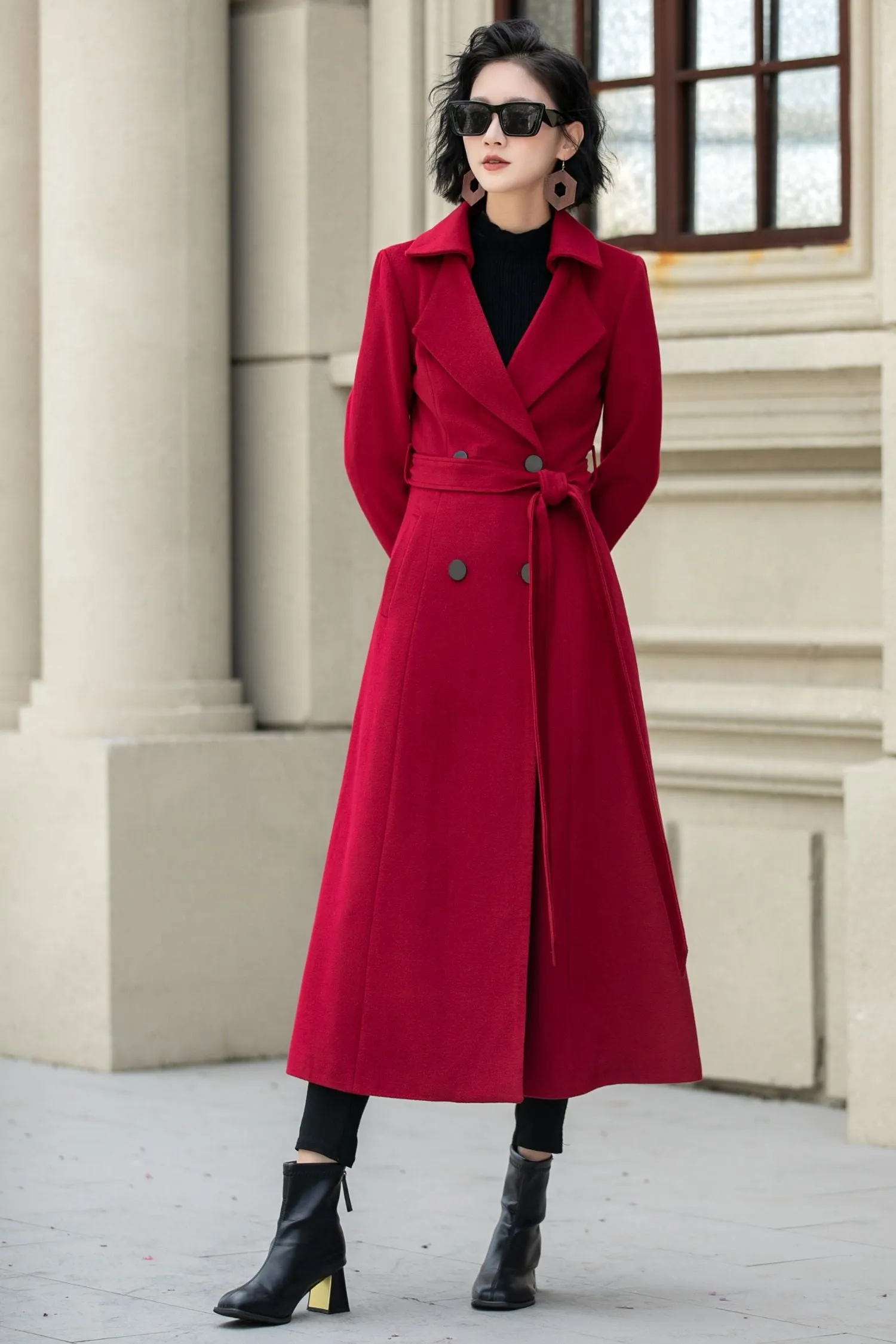 Vintage Inspired Winter Maxi Wool Coat 5348