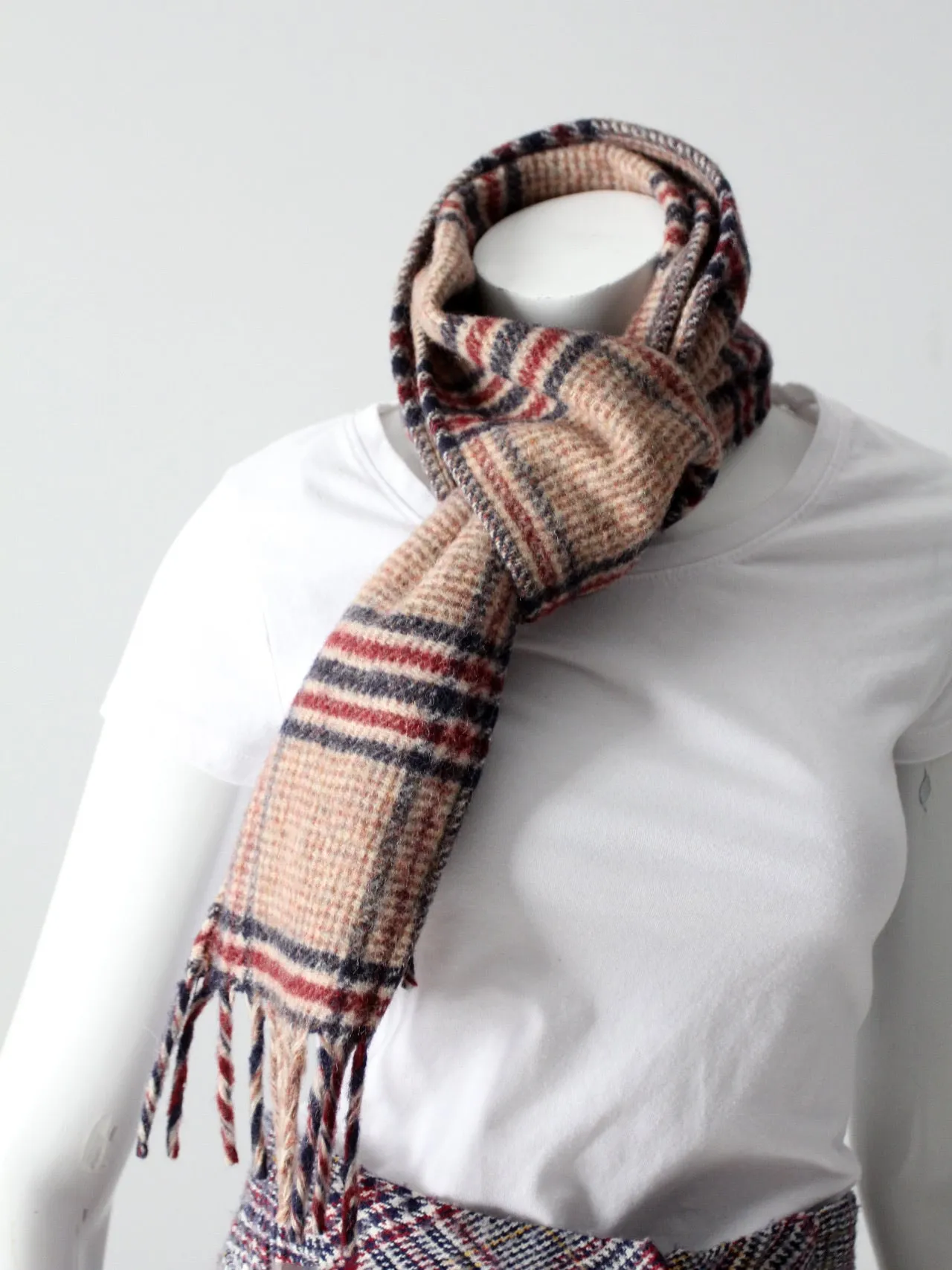 vintage plaid scarf