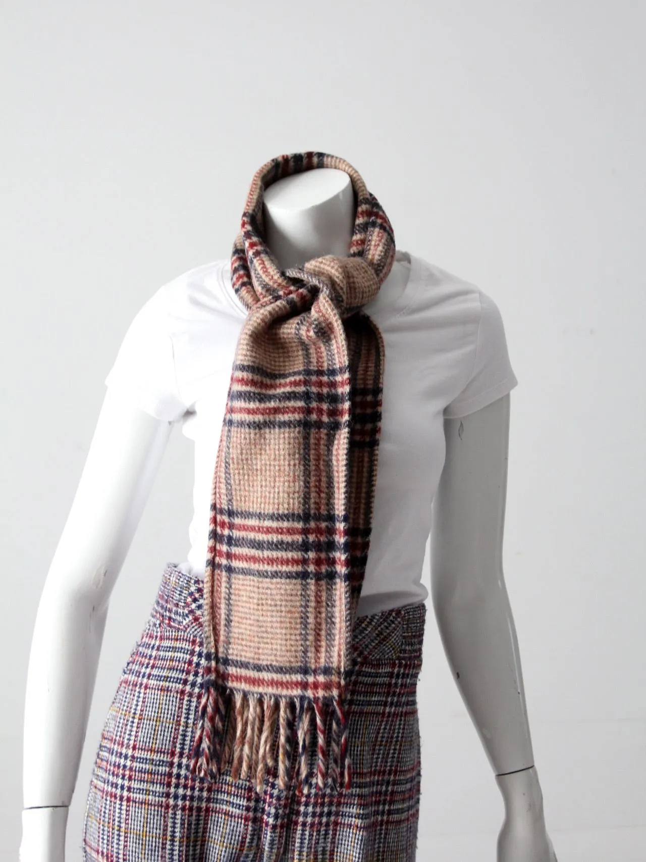 vintage plaid scarf