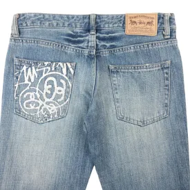 Vintage Stussy Graffiti Denim Jeans Size W28