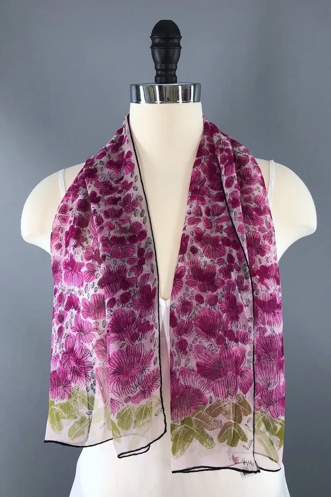 Vintage Vera Neumann Silk Chiffon Scarf