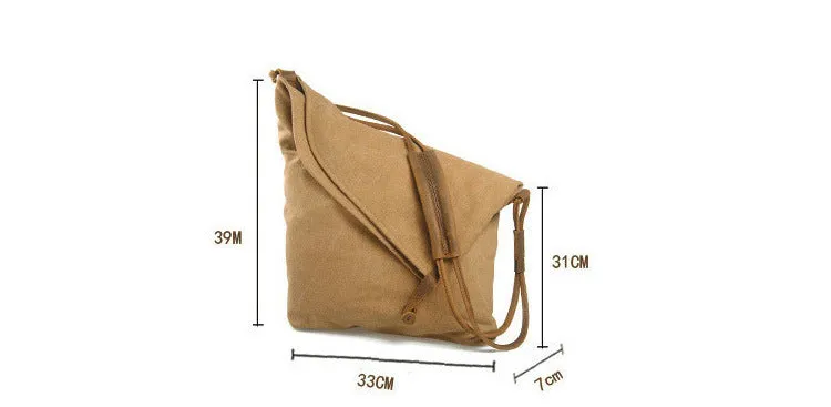 Vintage Women Crossbody Leather Canvas Bags