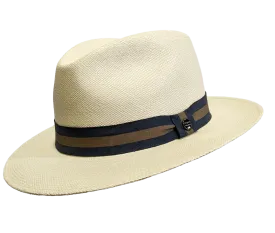 Vintimilla Grade 4 Panama hat in Natural with striped band