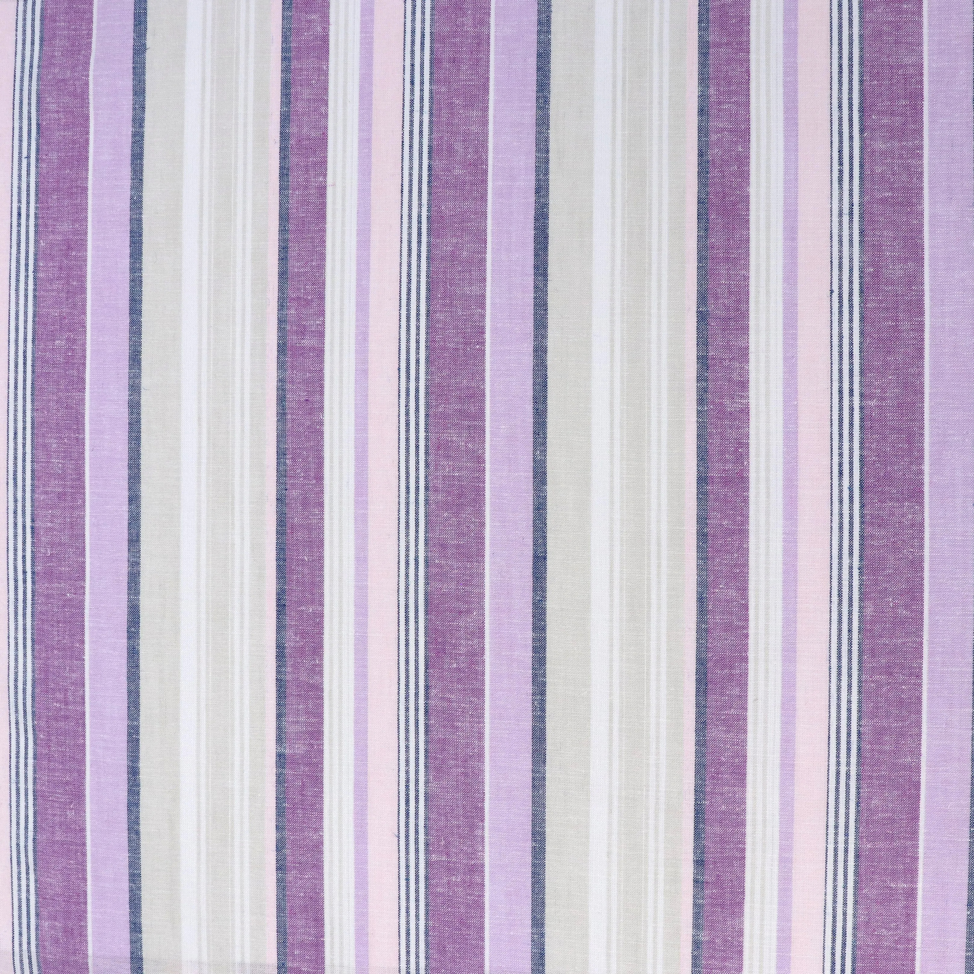 Viscose Linen - Stripe - Purples - END OF BOLT 160cm