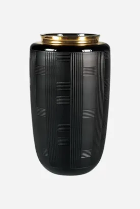 Vista Alegre Jet Black Case with Crystal Vase Medium