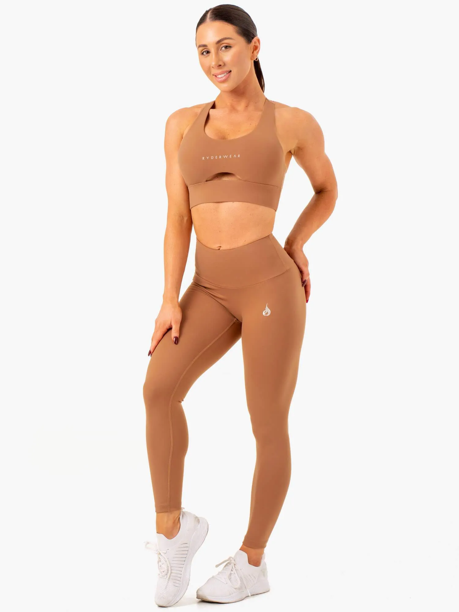 Vital High Waisted Scrunch Leggings - Mocha