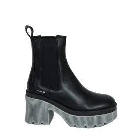 Vitello Black Mid Grey Ankle Boots